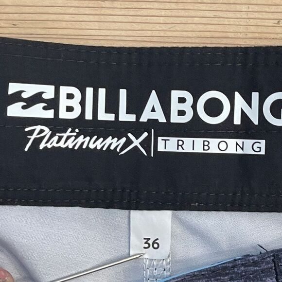 Billabong Platinum Tribong Mens X Stretch Boardshorts Blue Gray Black Size 36 - Picture 3 of 8